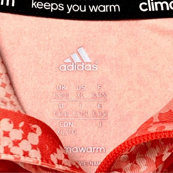 Adidas Golf Polo Shirt Women XL Bright Red Mock Neck Stretch Breathable Athletic - Picture 8 of 11